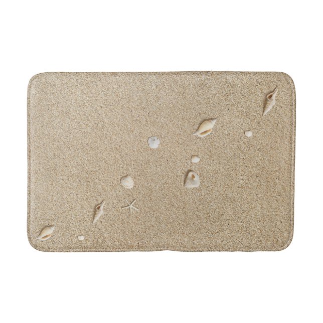 Tapis De Bain Sable de plage et coquillages (Devant)