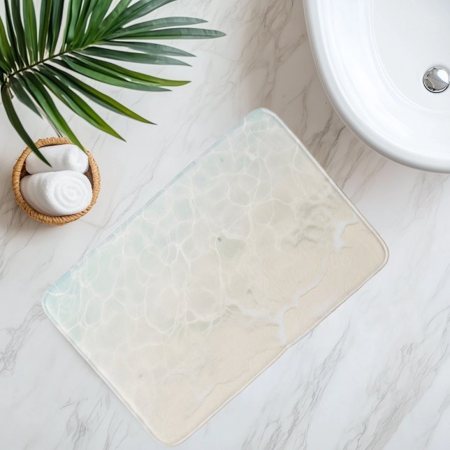 Tapis De Bain Sable de plage imitation sous eau claire de style  (Créateur téléchargé)