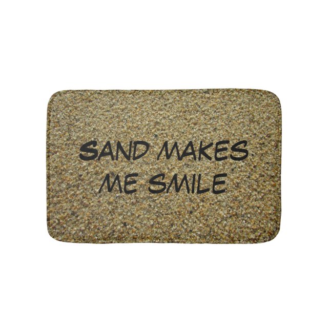 Tapis De Bain Sable Me Fait Sourire Nature Photo Plage Lover San (Devant)