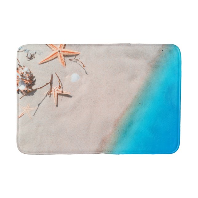 Tapis De Bain Sable Tropical Beach Starfish (Devant)