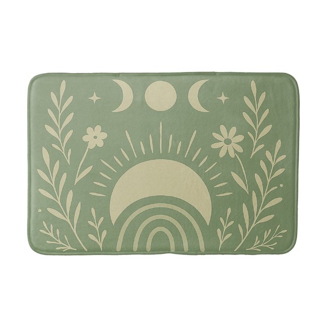 Tapis De Bain Sage Green Céleste Mat (Devant)