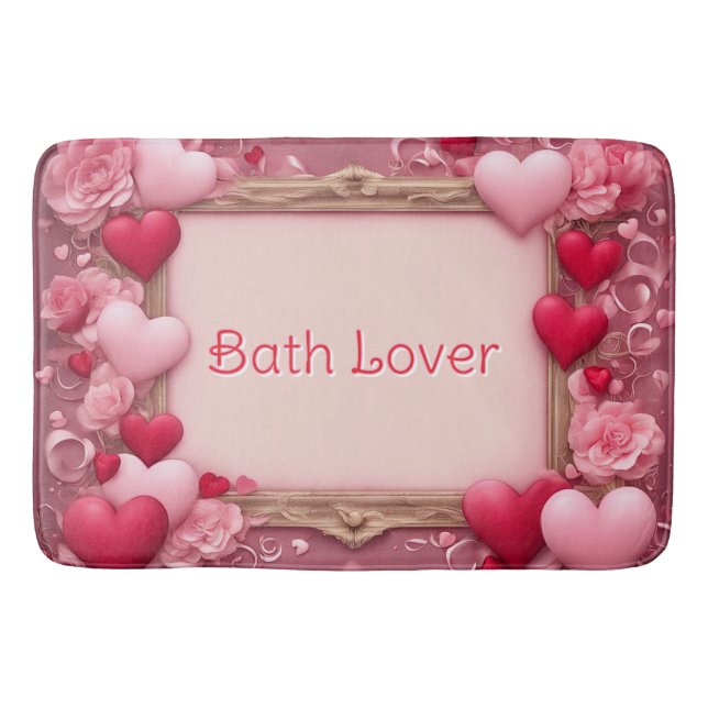 Tapis de bain Saint-Valentin pour amoureux de bain (Devant)