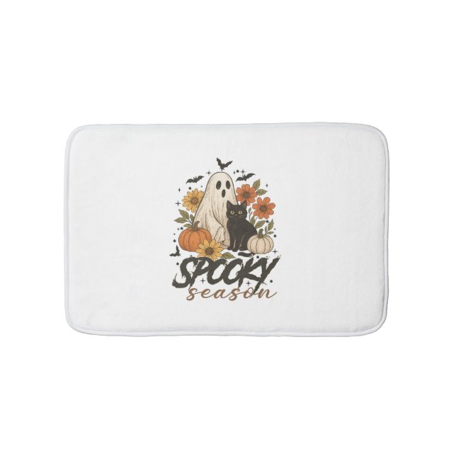 Tapis De Bain Saison éffrayante Ghost Retro Éffrayant Halloween  (Devant)