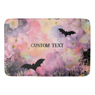 Tapis De Bain Saison Éffrayante rose et noire