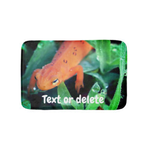 Tapis De Bain Salamandre rouge goutte de pluie sur l'oeil person