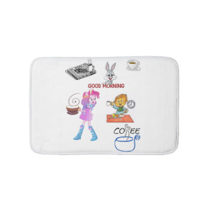 Tapis De Bain Salle de bain de café du bon matin