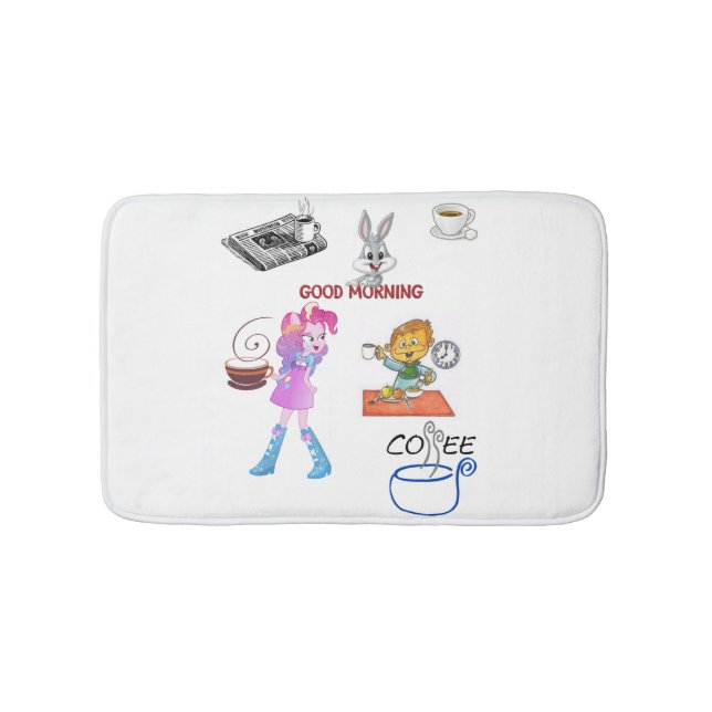 Tapis De Bain Salle de bain de café du bon matin (Devant)