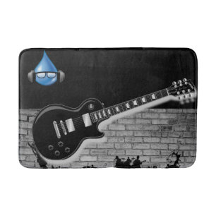 Tapis De Bain salle de bain de guitare de musique