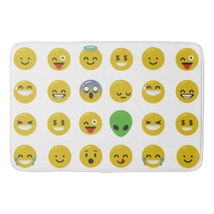 Tapis De Bain Salle de bain Emoji visage heureux mat bain