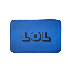 Tapis De Bain Salle de bain LOL Bleu et noir