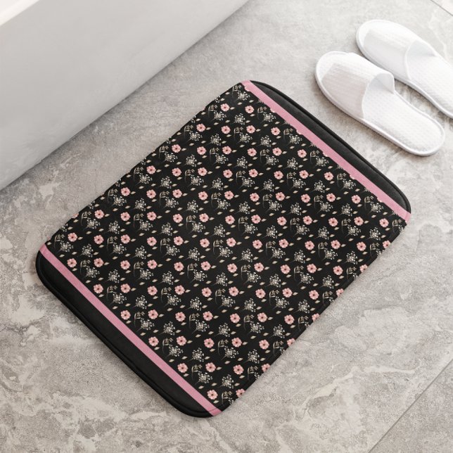 Tapis De Bain Salle de bain rose floral (Créateur téléchargé)
