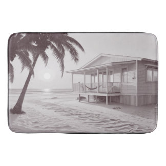 Tapis De Bain Salle de bain thème de la plage