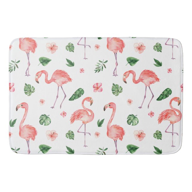 Tapis De Bain Salle de bain Tropical Pink Flamingo (Devant)