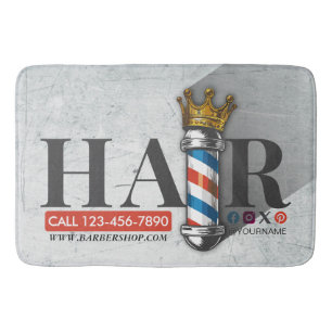 Tapis De Bain Salon de coiffure Barber Hair Shop King Crown Mât