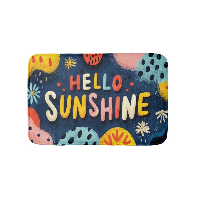Tapis De Bain Salutation joyeuse "Bonjour Sunshine" (Devant)