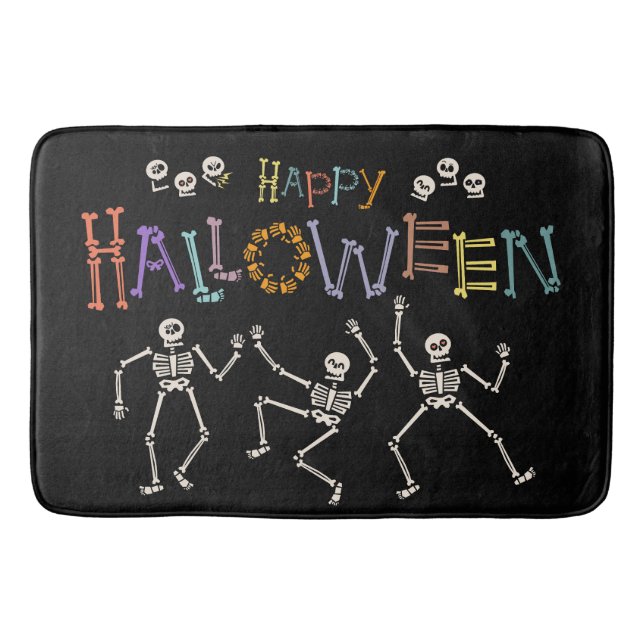 Tapis De Bain Salutations d'Halloween (Devant)