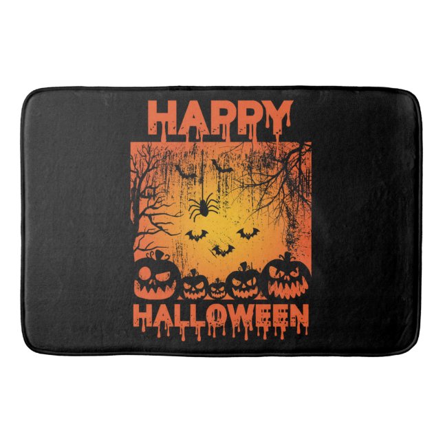 Tapis De Bain Salutations d'Halloween (Devant)
