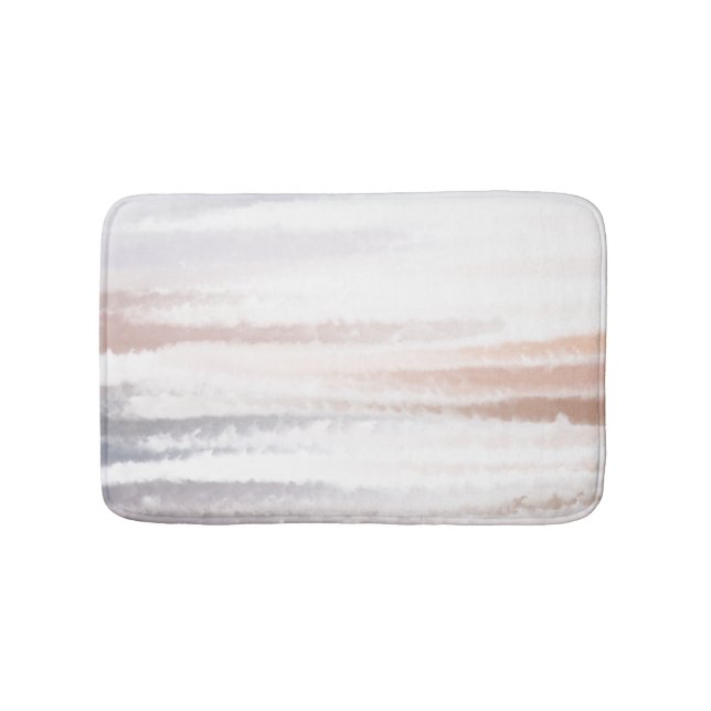 Tapis De Bain Sandy Beach Été Tan Aquarelle Abstraite (Devant)
