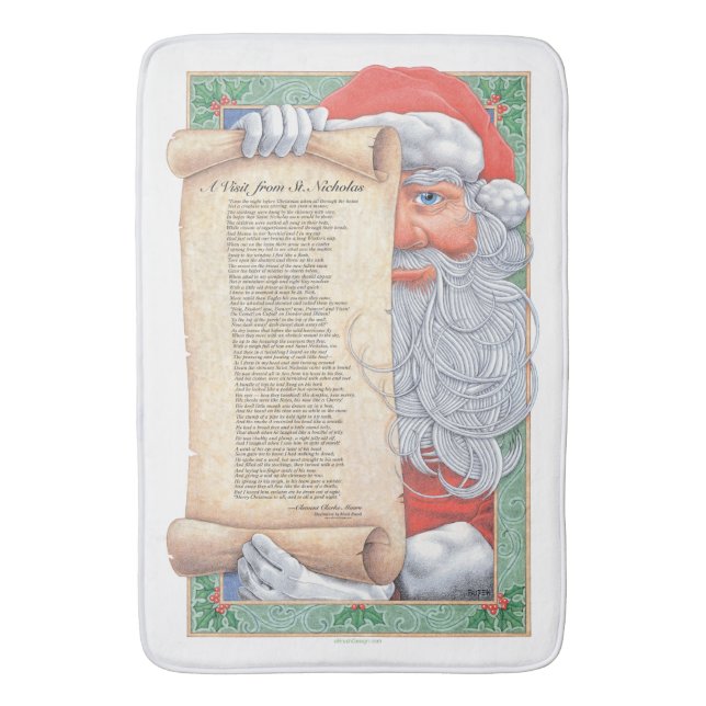 Tapis De Bain Santa Claus Salle de bain Mat (devant Vertical)