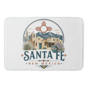 Tapis De Bain Santa Fe Nouveau-Mexique Architecture Adobe Sud-Ou