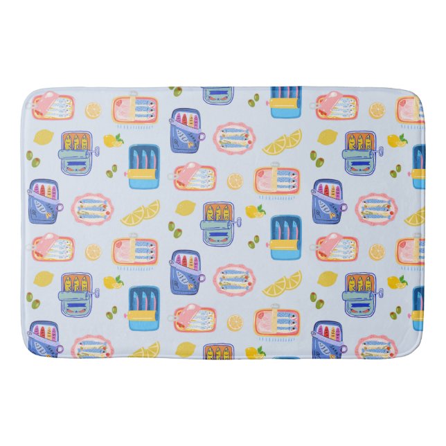 Tapis De Bain Sardines et citrons (Devant)