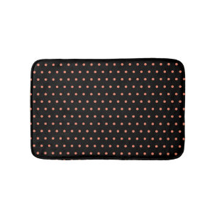 Tapis De Bain Saumon élégant Polka Dot Noir