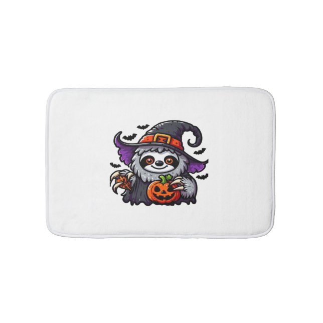 Tapis De Bain Scary Halloween Sloth Witch Costume Casquette Mer  (Devant)