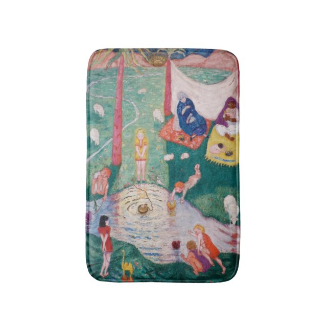 Tapis De Bain Scène de célébration fantaisiste de Pâques Printem (Devant (Vertical))