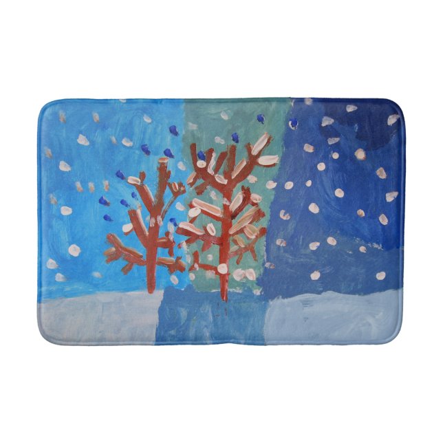 Tapis De Bain Scène d'hiver "Art by Kids" (Devant)