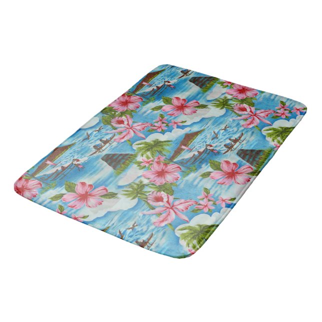 Tapis De Bain Scènes hawaïennes (Angle)