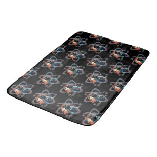 Tapis De Bain Science des chats spatiaux