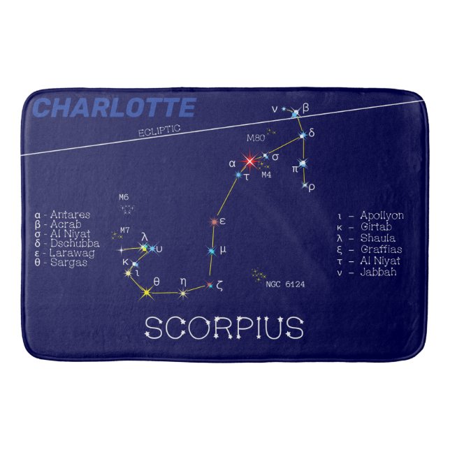 Tapis De Bain Scorpie Constellation Zodiaque (Devant)