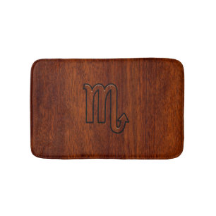 Tapis De Bain Scorpio Zodiac Connexion en Mahogany Riche Style