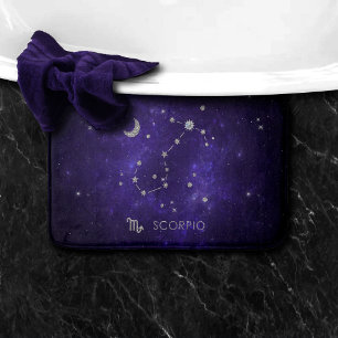 Tapis De Bain Scorpion violet zodiaque Horoscope d'astrologie