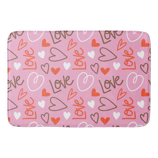 Tapis De Bain Scribblé Love Bath Mat (Devant)