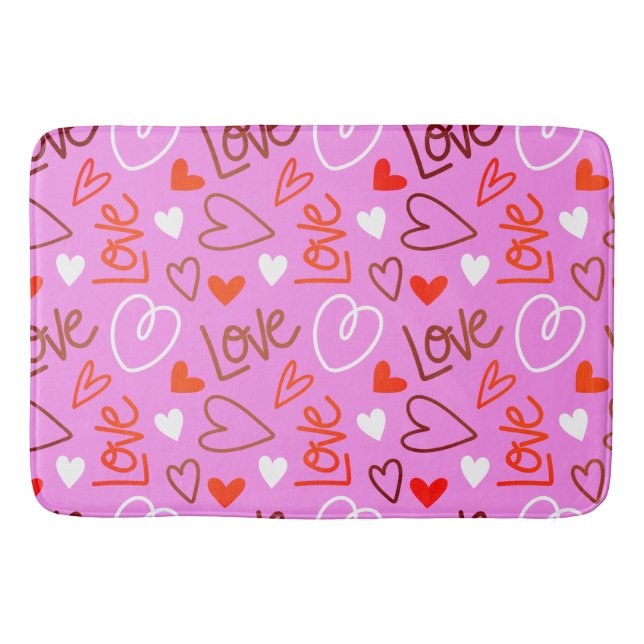 Tapis de bain Scribbled Love (Devant)