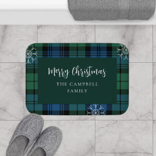 Tapis De Bain Script rustique élégant plaid Campbell Tartan
