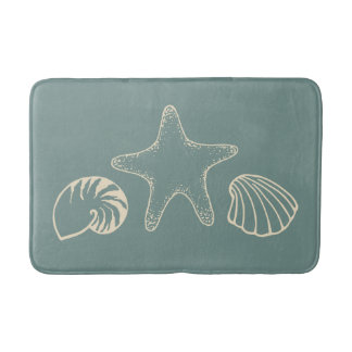Tapis De Bain Sea Green Coques Salle de bain Rug Bain Mat