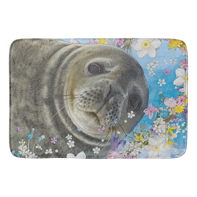 Tapis De Bain Sealion de conte de Fairytale dans l'océan des fle (Devant)