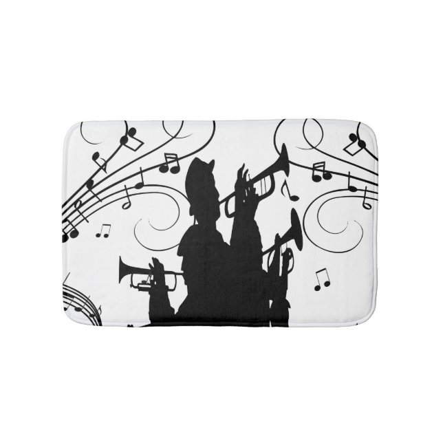 Tapis De Bain Section de cuivres Trompette Jazz Musique (Devant)
