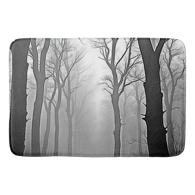 Tapis De Bain Sentier mystérieux de la forêt brumeuse (Devant)