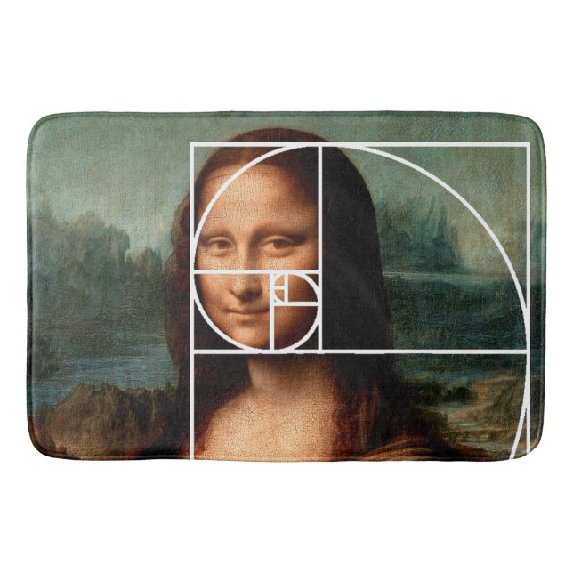 Tapis De Bain Séquence Leonardo da Vinci Mona Lisa Fibonacci (Devant)
