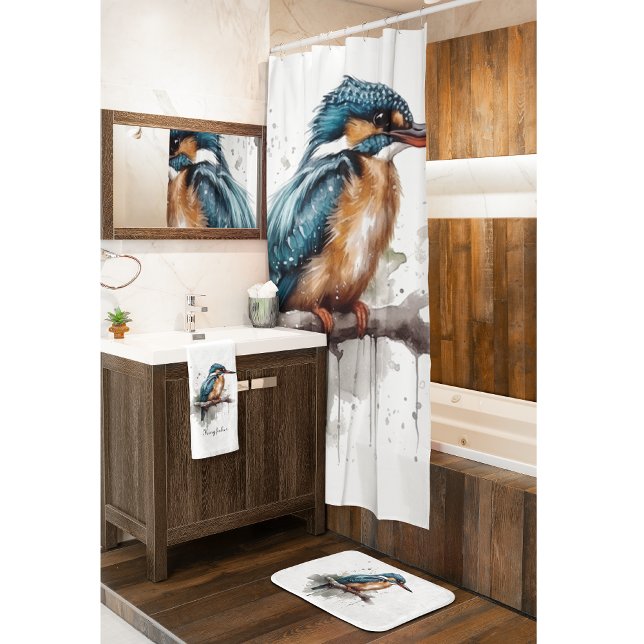 Tapis De Bain Sérénité du martin-pêcheur (Créateur téléchargé)