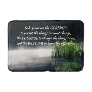 Tapis De Bain Serenity Prayer Cattails Dans Mist Inspiration