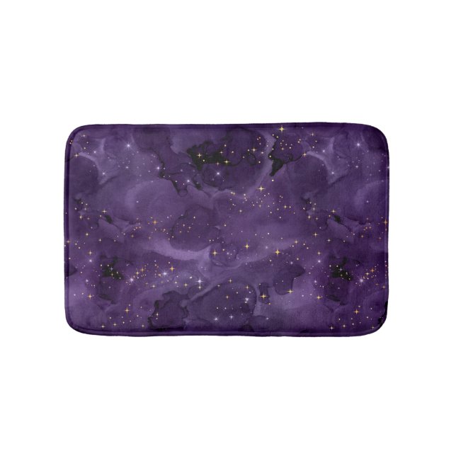 Tapis De Bain Série Galaxy Violet Design 8 (Devant)