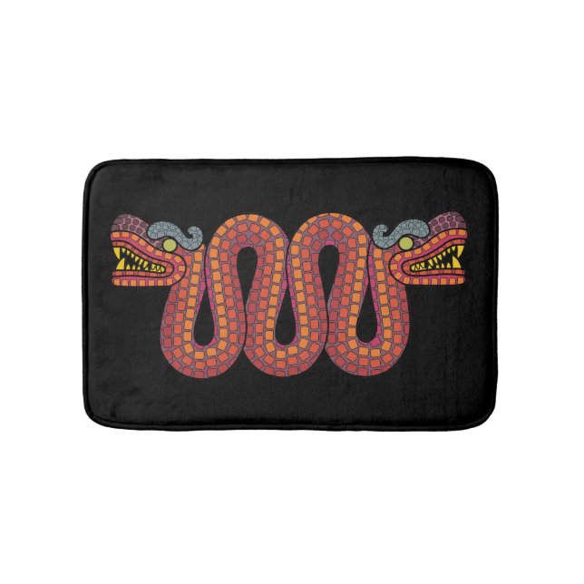 Tapis De Bain serpent à deux têtes aztèque (Devant)