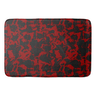 Tapis De Bain Serviette abstraite rouge et charbon de bois