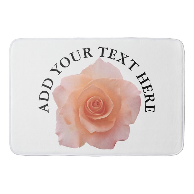 Tapis De Bain Seule une Blossom Rose + votre texte et vos idées (Devant)
