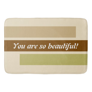 Tapis De Bain SEULEMENT DES STRIPES DE COULEUR - beige kaki