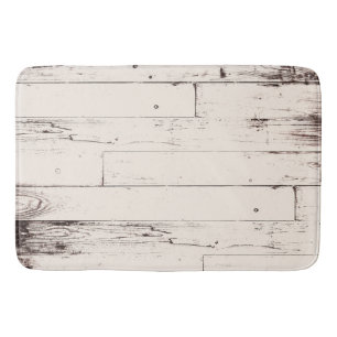 Tapis De Bain Shabby Chic Off White Ivory Wood Ferme rustique